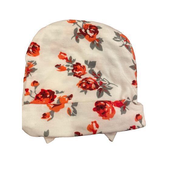 EUC Set of 3 Floral Newborn Hat w/ Large Bow, Pink & White, Blue & White & Navy - Picture 7 of 9